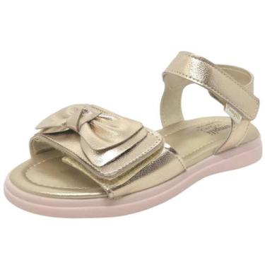 Imagem de Sandalia Infantil Menina Conforto Dourada Lili Pampili, Dourado, 25