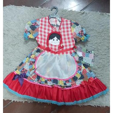 Imagem de Vestido caipira festa junina com boneca - LEIRITEX, 12