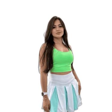 Imagem de Short Saia Academia Beach Tennis Fitness Premium - ALINE ROCHA, Verde 