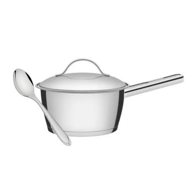 Imagem de Conjunto Panela Allegra 16cm 1,5L Fundo Triplo e Colher para Arroz Laguna em Aço Inox Tramontina