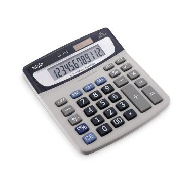 Imagem de Calculadora de Mesa Elgin 4123 com 12 Dígitos Raiz Quadrada Visor Lcd Função Porcentagem e Memória