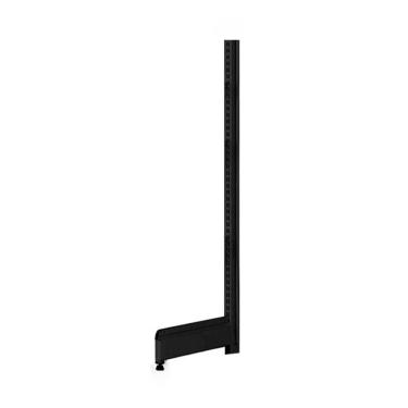 Imagem de Pé Coluna New Plus para Gôndolas de Supermercado 170cm Base 40cm Preto com Regulagem de Altura Sa Gôndolas