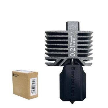 Imagem de Hotend para impressora 3D Bulto P1S/P1P/X1 bico de aço inoxidável 0,2 