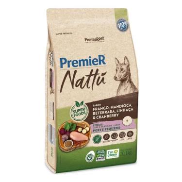 Imagem de Ração Premier Nattu Cães Sênior Pequeno sabor Frango e Mandioca 10,1 K