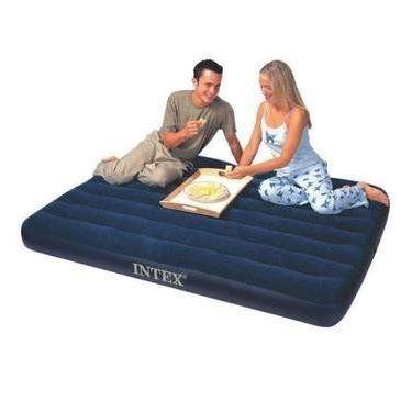 Imagem de Colchão Casal Inflável Intex Resistente Camping Viagem 68758