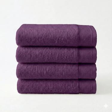 Imagem de Kit 4 Toalhas De Rosto Confort 100% Algodão 500 G/m2 Macia - NoBrand, 