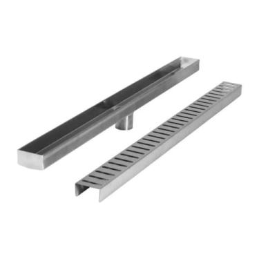 Imagem de Ralo Linear Grelha Perfurada 70x5cm Saída Vertical Central - Casa do R