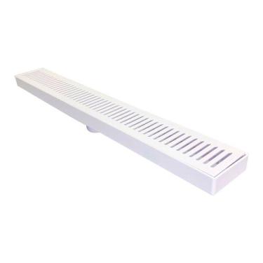 Imagem de Ralo Linear Grelha Vazada 7x52cm Branco - Gemell