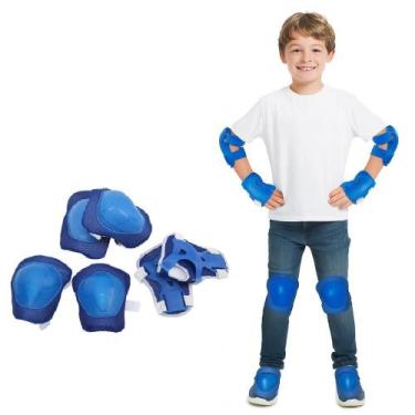 Imagem de Kit Infantil Equipamento De Protecao Esportes Radicais Joelheira Cotov
