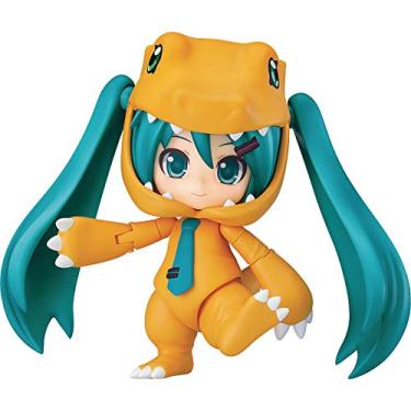 Imagem de Good Smile Character Vocal Series 01: Hatsune Miku/Digimon Adventure (Kigurumi Agumon Version) Nendoroid Action Figure