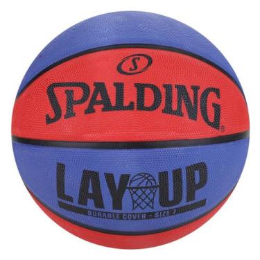 Bola de Basquete Spalding Lay-up Tamanho 7 - Azul e Vermelho