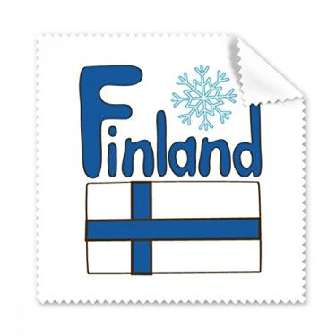 Imagem de Pano de limpeza com estampa azul da bandeira nacional da Finlândia, 5 peças