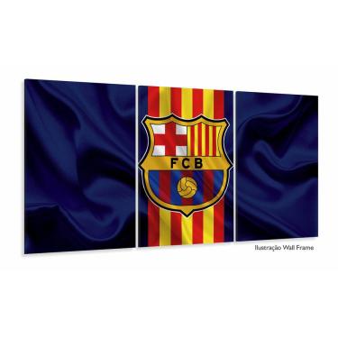 Imagem de Quadro Decorativo Barcelona Futebol Mosaico 120x60