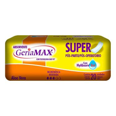 Imagem de Absorvente Para Incontinência Geriamax - 20 Unidades
