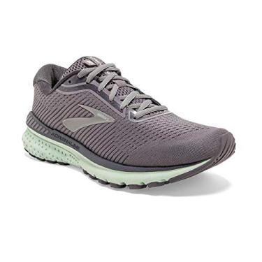 Imagem de Tênis de corrida feminino Adrenaline GTS 20 da Brooks, Shark/Pearl/Mint, 11.5