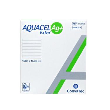Imagem de Curativo Aquacel Extra Ag+ 15 X 15 Br10378 (Kit C/ 5 Unds) - Convatec