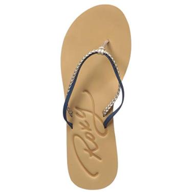 Imagem de Roxy Sand lia feminina Cabo Flip, Aspen Gold/Nautical, 10
