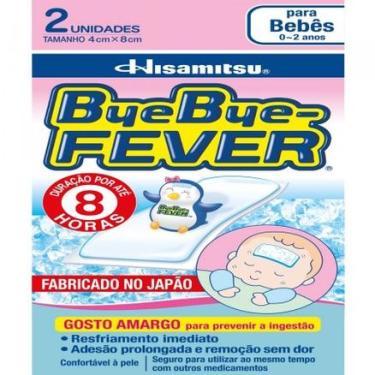 Imagem de Adesivo Para Alivio de Febre Bye Bye Fever Bebê 0 a 2 Anos 2 Unidades HISAMITSU