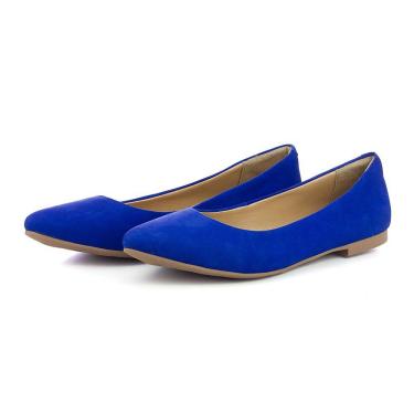 Imagem de Sapatilha Feminina Bico Fino Top Franca Shoes Azul Bic