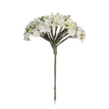 Imagem de Darice V35694-29 Forget Me Not conjunto de buquê de flores artificiais, creme