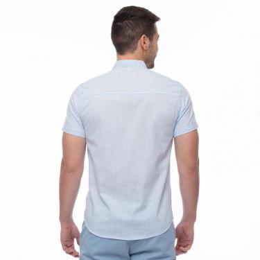 Imagem de Camisa Social Teodoro Linho Masculina Lisa Slim Casual
