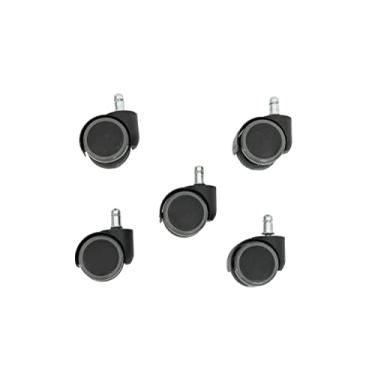 Imagem de Kit 5 Rodinhas Rodizio Anti-risco e Anti-ruido Para Cadeiras