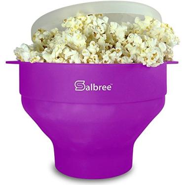 Imagem de (Purple) - Salbree Microwave Popcorn Popper, Silicone Popcorn Maker, Collapsible Bowl BPA Free (Purple)