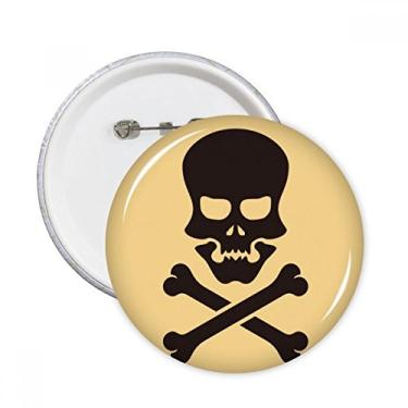 Imagem de Halloween l Bones Broche redondo Emblema Botão Decoração Acessório 5 peças