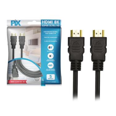 Imagem de Cabo Hdmi 8k 2.1 Ultra Hd Gold 5m Hdr Dinâmico 5 Metros