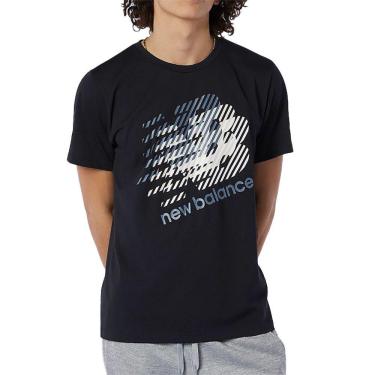 Imagem de Camiseta New Balance Heathertech Estampada PretoBranco