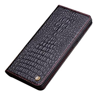 Imagem de Capa de couro genuíno para Samsung Galaxy S23/S23 Plus/S23 Ultra, capa de couro bovino de camada superior, feita à mão com suporte flip book macio flexível TPU à prova de choque, A,S23 Plus