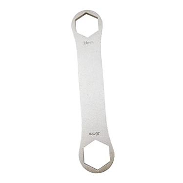 Imagem de LuDa Chave de bicicleta MTB Road Bike Wrench Front Fork Cap Spanner Repair Tool para SR Suntour XCR/RST/XCM, equipamento de ciclismo – Fácil de usar – 24 – 26 mm