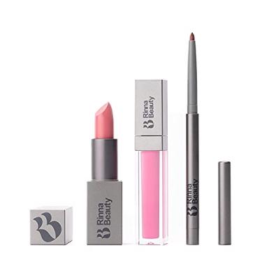 Imagem de Lisa Rinna - Rinna Beauty Icon Lip Kit - Pinky - Batom, Brilho labial e Fórmulas de revestimento labial - É duradouro, antienvelhecimento e hidratante - 1 cada