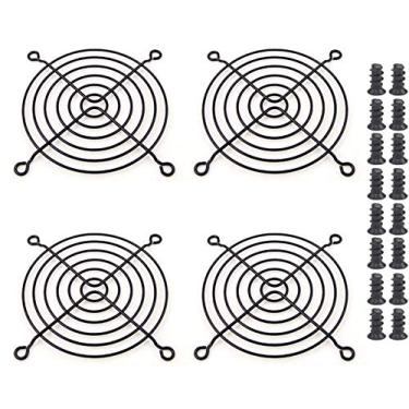 Imagem de Grade para ventilador Easycargo 4 peças 92 mm 92 mm preto com parafusos (92 mm)