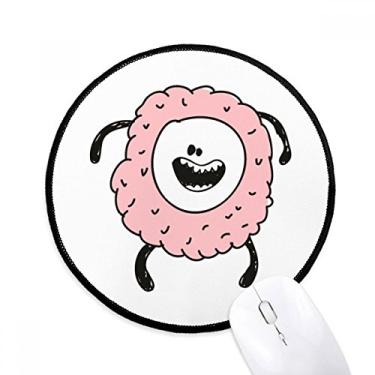 Imagem de Mouse pad alienígena rosa Cyclops para mesa de escritório tapete redondo para computador