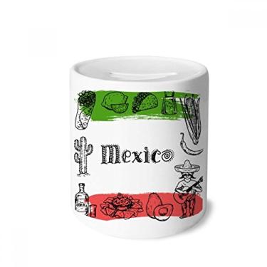 Imagem de DIYthinker Porta-moedas de cerâmica com desenho de cacto do México Cuisine