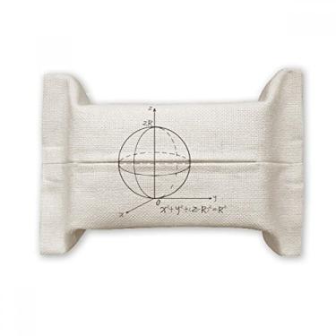 Imagem de Bolsa de linho de algodão para lenços faciais com equação de esfera de matemática Kowledge