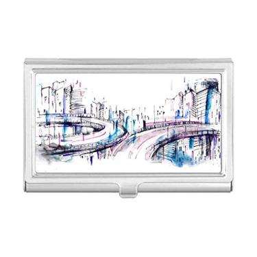 Imagem de Capa para cartão de visita com arranha-céus com estrutura moderna