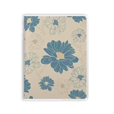 Imagem de Caderno de crisântemo azul, capa de goma de flor para diário