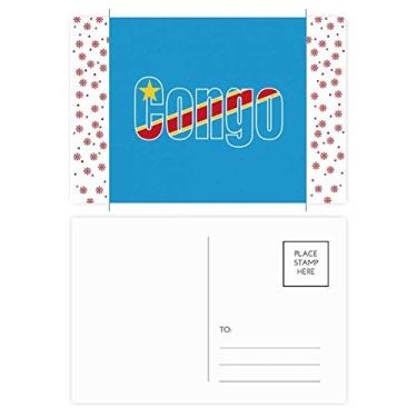 Imagem de Cartão postal com nome da bandeira do país do Congo, Natal, Celebração, Cartão postal Bênção