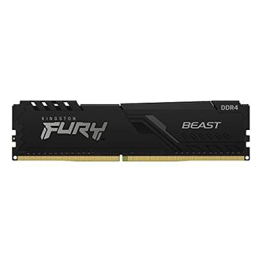 Imagem de KF426C16BB/32 - Memória de 32GB DIMM DDR4 2666Mhz FURY Beast 1,2V 2Rx8 288 pinos para desktop/gamers, Preto