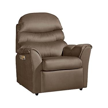 Imagem de Poltrona do Papai Decorativa Santorini Veludo Marrom - Gran Belo