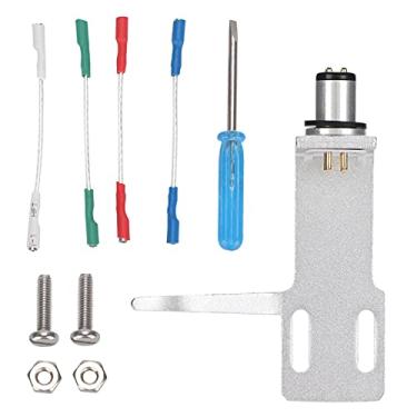 Imagem de Conjunto Completo,Toca-discos Toca-discos Fonógrafo Headshell Cartucho High-end Kit Toca-discos, Fácil Instalação, Adequado Para A Maioria Dos Toca-discos(Prata)