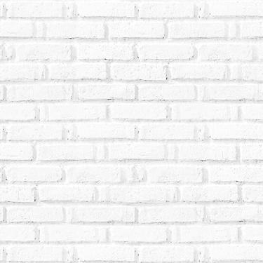 Imagem de Papel De Parede Adesivo Tijolinho Branco Rústico Rolo 2,50m