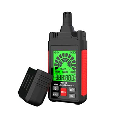 Imagem de Detector de vazamento de gás, detector de gás natural com 3 sensibilidades ajustáveis, alarme audível e visual localiza fontes de gás combustíveis como metano, propano para casa HT609