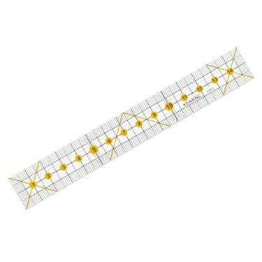 Imagem de kowaku Régua de retalhos, régua de acolchoamento, medição de roupas, régua transparente, régua de costura para bordados, amadores, ferramentas diy, 15cm