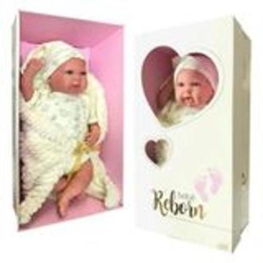 Imagem de Boneca Bebê Reborn Bege Olhos Abertos 40cm - Baby Brink 1265 - Baby Br