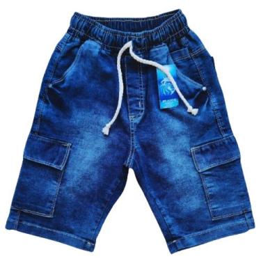 Imagem de Bermuda Jeans Infantil Masculina Com Elastano. - Jr Kids