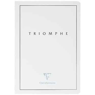Imagem de Clairefontaine Caderno costurado branco 36126C Triomphe GOLD Collection - A5 14,8 x 21 cm - 96 páginas forradas - 90 g papel branco - capa de cartão com marcação dourada