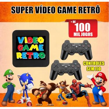 Imagem de Video Game Multijogos Retro 100.000 Jogos + 2 Controles Ps2 Sem Fio